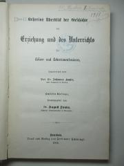 7 G 125&lt;12&gt; : Kehreins Überblick der Geschichte der Erziehung und des Unterrichts für Lehrer- und Lehererinnenseminare (1905)