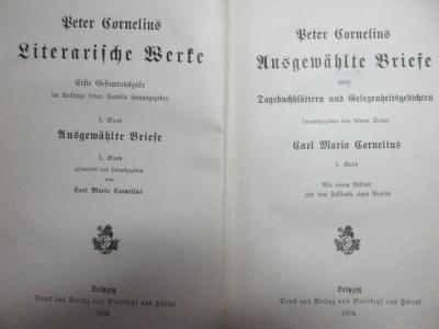 5 L 215-1 : Ausgewählte Briefe : nebst Tagebuchblättern und Gelegenheitsgedichten (1904)
