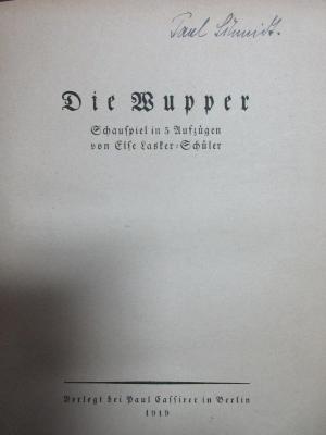 5 L 146<a> : Die Wupper : Schauspiel in 5 Aufzügen (1919)</a>