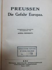 5 W 158 : Preussen : die Gefahr Europas (1937)