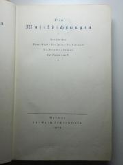 6 L 238-1 : Die Musikdichtungen : Kreisleriana. Ritter Gluck. Don Juan. Die Automate. Die Fermate. Antonie. Der Baron von B. (1924)