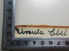 - (Ebel, Ursula), Von Hand: Autogramm; 'Ursula Ebel'. 