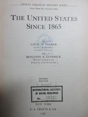 5 W 610&lt;6&gt; : The United States since 1865 (1936)