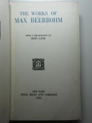 6 M 82 : The works of Max Beerbohm (1922)