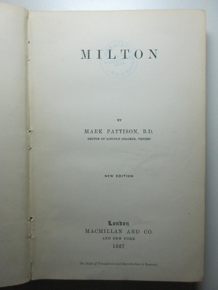 6 M 81&lt;*&gt; : Milton (1887)
