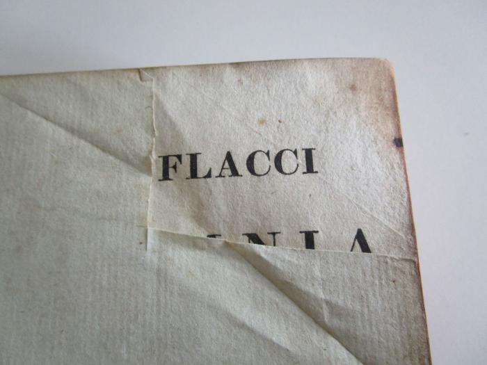  Q. Horatii Flacci Opera Omnia (1828);- (unbekannt), Ausschnitt: -. 
