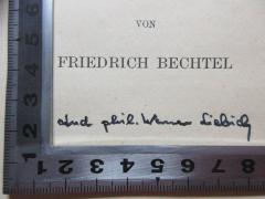- (Liebich, Werner), Von Hand: Berufsangabe/Titel/Branche, Autogramm; 'stud. phil. Werner Liebich'. 