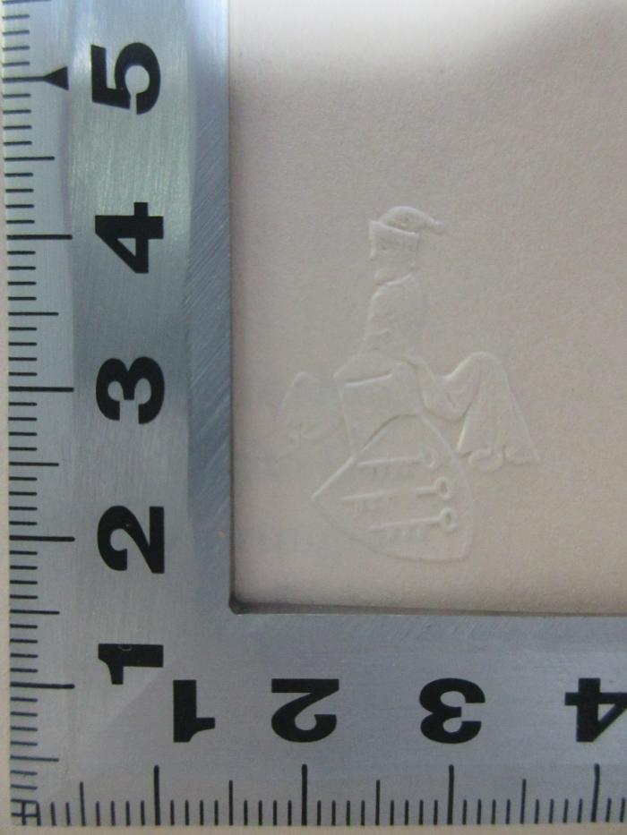 - (Speth-Schülzburg, Freiherr von), Stempel: Wappen; '[Schlüssel]'. ;9 F 371 : Metternich : Glanz und Versagen (1934)