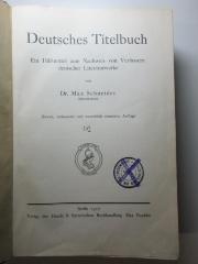 8 L 227&lt;2a&gt;-1 : Ein Hilfsmittel zum Nachweis von Verfassern deutscher Literaturwerke (1927)