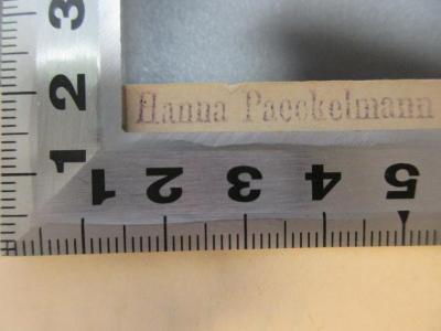 - (Paeckelmann, Hanna), Stempel: Name; 'Hanna Paeckelmann'. ;2 G 155&lt;2&gt;-7 : Der Aufbau der geschichtlichen Welt in den Geisteswissenschaften (1942)