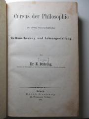 2 G 522 : Cursus der Philosophie als streng wissenschaftlicher Weltanschauung und Lebensgestaltung (1875)