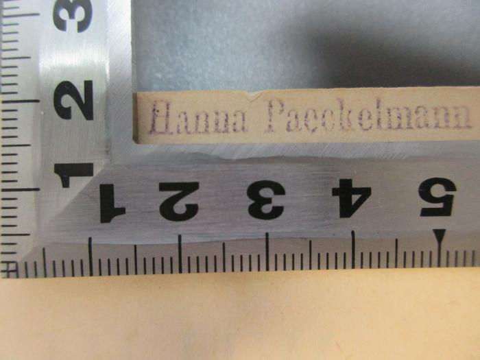 - (Paeckelmann, Hanna), Stempel: Name; 'Hanna Paeckelmann'. ;2 G 155&lt;2&gt;-7 : Der Aufbau der geschichtlichen Welt in den Geisteswissenschaften (1942)