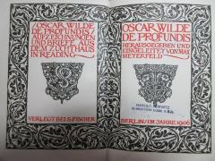 8 M 37&lt;10&gt; : De profundis : Aufzeichnungen und Briefe aus dem Zuchthaus in Reading (1906)
