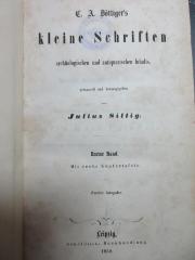 9 K 376&lt;2&gt;-1/3 : C. A. Böttiger's kleine Schriften archäologischen und antiquarischen Inhalts (1850)