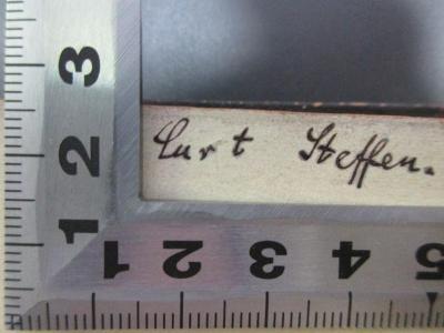 - (Steffen, Curt), Von Hand: Autogramm; 'Curt Steffen.'. ;9 K 104 : Die römische Tragödie im Zeitalter der Republik (1875)
