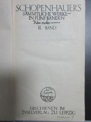 2 G 48-2 : Die Welt als Wille und Vorstellung (1905)