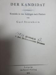 9 L 371 : Der Kandidat : Komödie in vier Aufzügen nach Flaubert (1914)