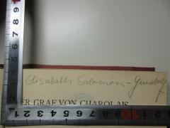 - (Salomon-Gundolf, Elisabeth), Von Hand: Autogramm; 'Elisabeth Salomon-Gundolf'. 