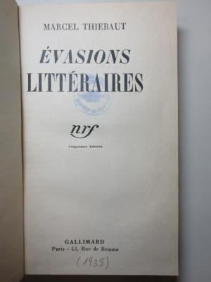 9 N 61&lt;5&gt; : Evasion littéraires (1935)