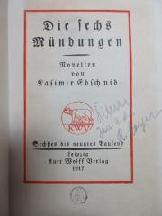 9 L 174&lt;6&gt; : Die sechs Mündungen : Novellen (1917)