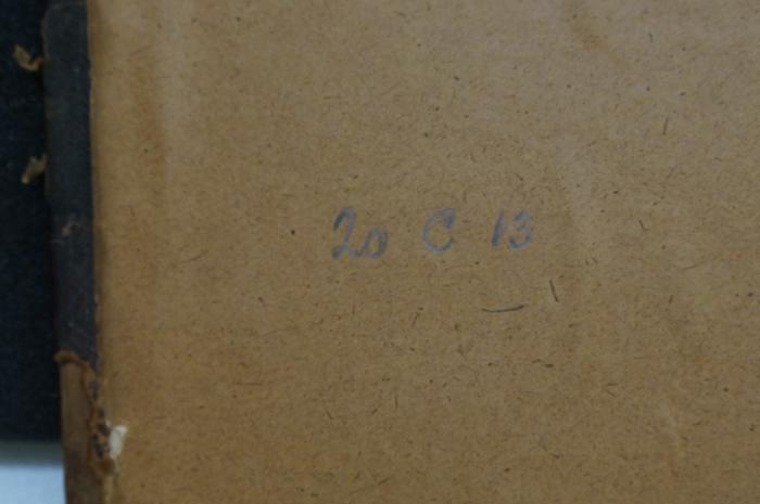 Asch7185 : משניות סדר זרעים (1726);- (unbekannt), Von Hand: Signatur; '20 C 13'. 