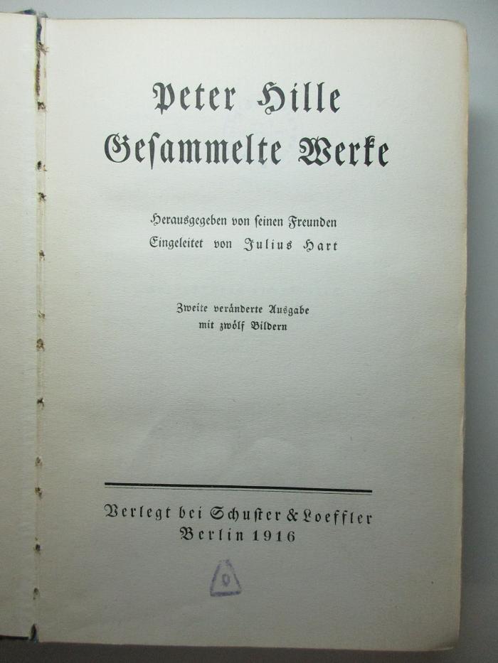 3 L 111&lt;2&gt; : Gesammelte Werke (1916)