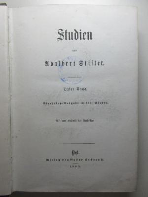 3 L 230-1 : Studien (1870)