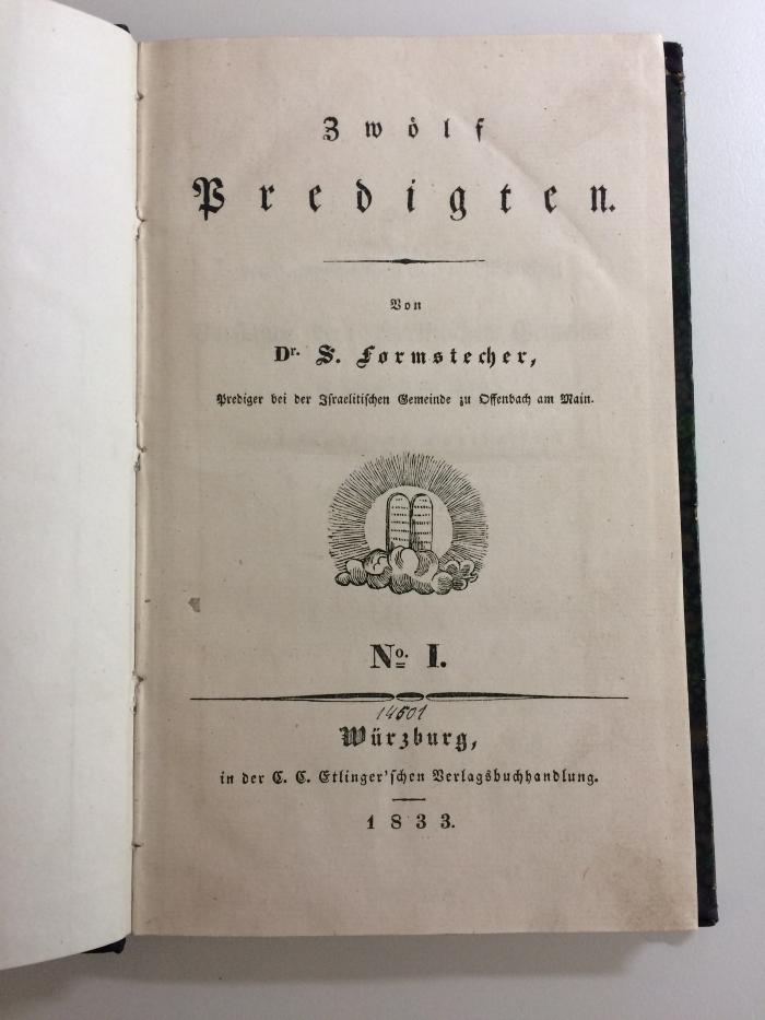 Db 1067 : Zwölf Predigten (1833)