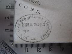 - (France. Ministère des Affaires étrangères), Stempel: Name, Berufsangabe/Titel/Branche; 'Ministère des Affaires étrangères
Bibliotheque
No'.  (Prototyp)