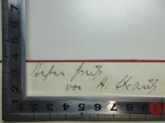 - (Strauß, H.), Von Hand: Autogramm, Widmung; 'Bester Gruß
von H. Strauß'. 