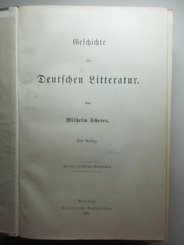 3 L 736&lt;11&gt; : Geschichte der Deutschen Litteratur : mit dem Bilde des Verfassers (1908)