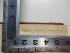 - (Heimbecher, Hans Joachim), Stempel: Name; 'Hans Joachim Heim[?]'. 