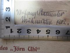 - (Stammler, Wolfgang), Von Hand: Autogramm, Datum; 'Wolfgang Stammler
Weihnachten 1902.'. 