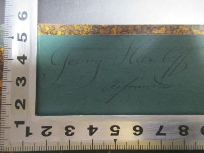 4 L 6&lt;19&gt; : Geschichte der deutschen National-Literatur (1879);- (Haseloff, Georg), Von Hand: Autogramm, Notiz; 'Georg Haseloff
[Referendar?]'. 