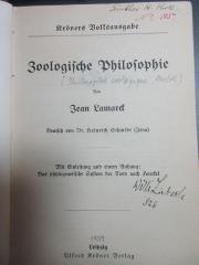 8 X 457 : Zoologische Philosophie. Das phylogenetische System der Tiere nach Haeckel (1937)