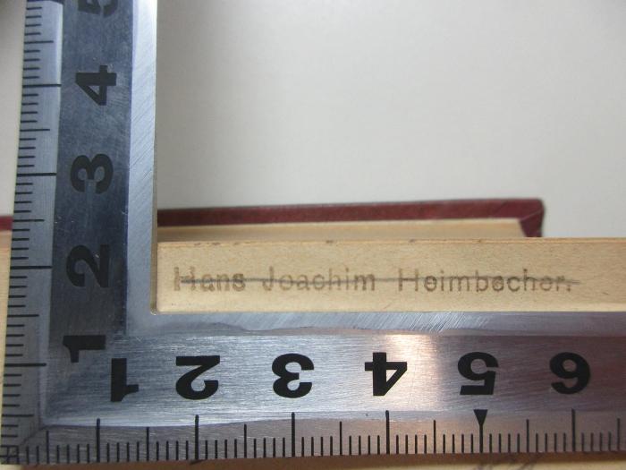 2 N 15-1/2 : La légende des siècles (1926);- (Heimbecher, Hans Joachim), Stempel: Name; 'Hans Joachim Heimbecher.'. 