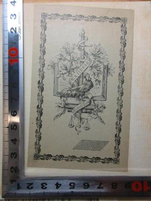 16 P 179 a : Zweistromland : kleinere Schriften zur Religion und Philosophie (1926);- (Hahn, Rudolf), Etikett: Exlibris, Name, Abbildung; 'Ex libris
Rudolf Hahn'. 