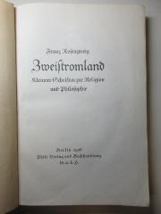 16 P 179 a : Zweistromland : kleinere Schriften zur Religion und Philosophie (1926)