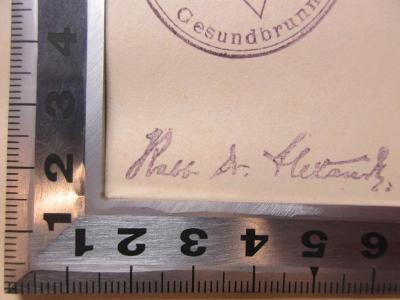 16 P 133&lt;2&gt;-1 (ausgesondert): Die Methoden (1928);- (Alexander, Siegfried), Stempel: Berufsangabe/Titel/Branche, Name; 'Rabb Dr. Alexander'. 