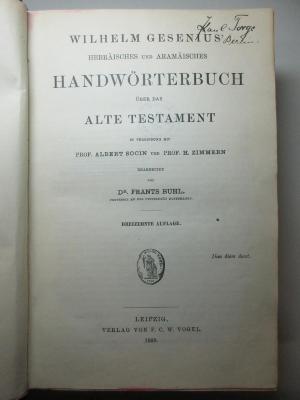 2 P 10&lt;13&gt; : Wilhelm Gesenius' Hebräisches und aramäisches Handwörterbuch über das Alte Testament (1899)
