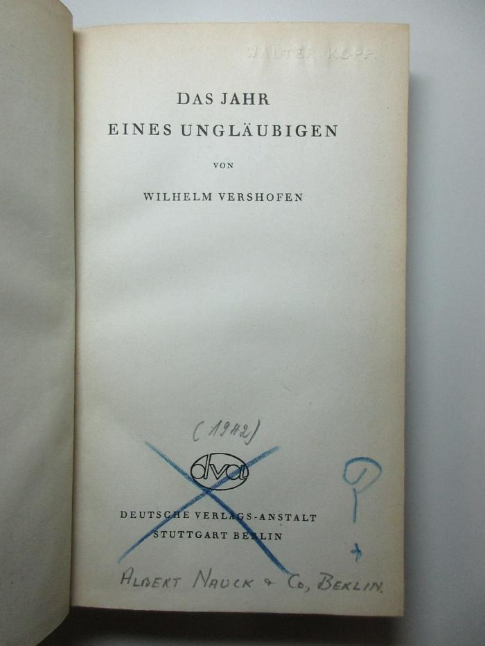 6 X 38 : Das Jahr eines Ungläubigen (1942)