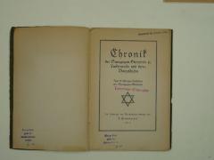 D 417 623: Chronik der Synagogen=Gemeinde zu Luckenwalde und deren Vorgeschichte. Zum 50 jährigen Jubiläum der Synagogen=Gemeinde. (1919)