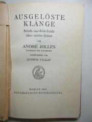6 X 554 : Ausgelöste Klänge : Briefe aus dem Felde über antike Kunst (1916)