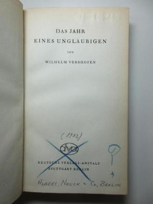 6 X 38 : Das Jahr eines Ungläubigen (1942)