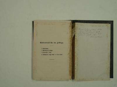 - (Jacobi, Kaethe), Von Hand: Widmung, Name, Datum; 'Meiner lieben Enkelin Käthe zum Andenken an ihre Einsegnung v. 2ten November 1913 von ihrer sie liebhabenden Großmutter Johanna Jacobi'. 