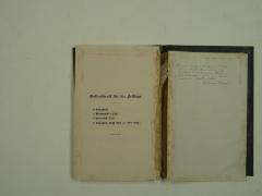 - (Jacobi, Kaethe), Von Hand: Widmung, Name, Datum; 'Meiner lieben Enkelin Käthe zum Andenken an ihre Einsegnung v. 2ten November 1913 von ihrer sie liebhabenden Großmutter Johanna Jacobi'. 