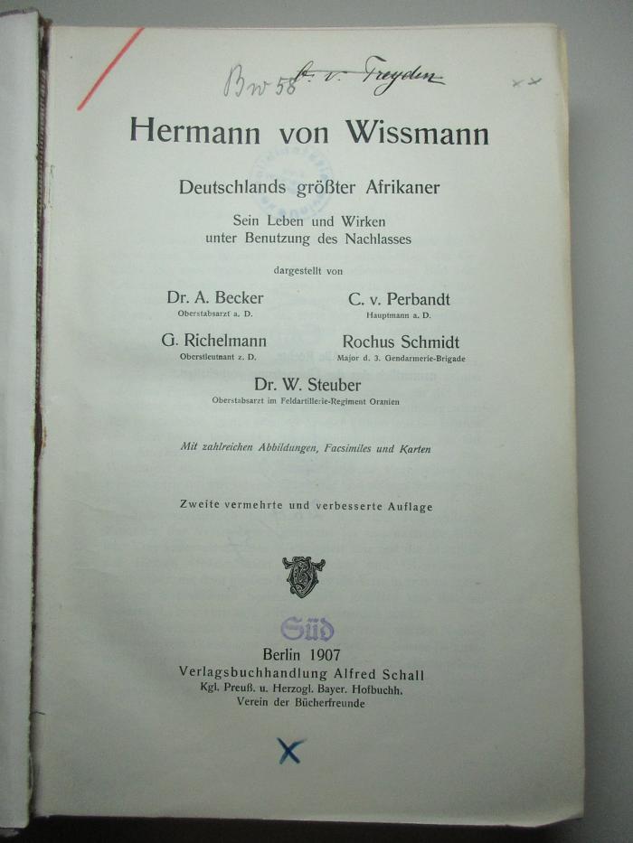 4 X 229&lt;2&gt; : Hermann von Wissmann : Deutschlands größter Afrikaner : sein Leben und Wirken unter Benutzung des Nachlasses (1907)