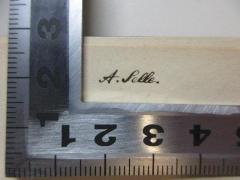 - (Selle, A.), Von Hand: Autogramm; 'A. Selle.'. 