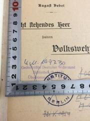 - (Gedenkstätte Deutscher Widerstand Bibliothek), Stempel: Name; 'Gedenkstätte Deutscher Widerstand Bibliothek (B 1527) Übernommen von [88/849]
4.11.1997 B[o/e]'. 