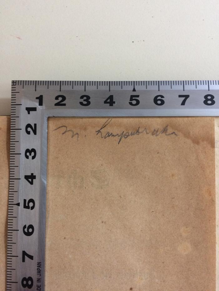 Db 993 (alt);GB M 2184 ; ;: Der Bann in seiner geschichtlichen Entwickelung auf dem Boden des Judenthumes (1864);- (Lampusiak, Michal ), Von Hand: Name; 'M. Lampusiak'. 